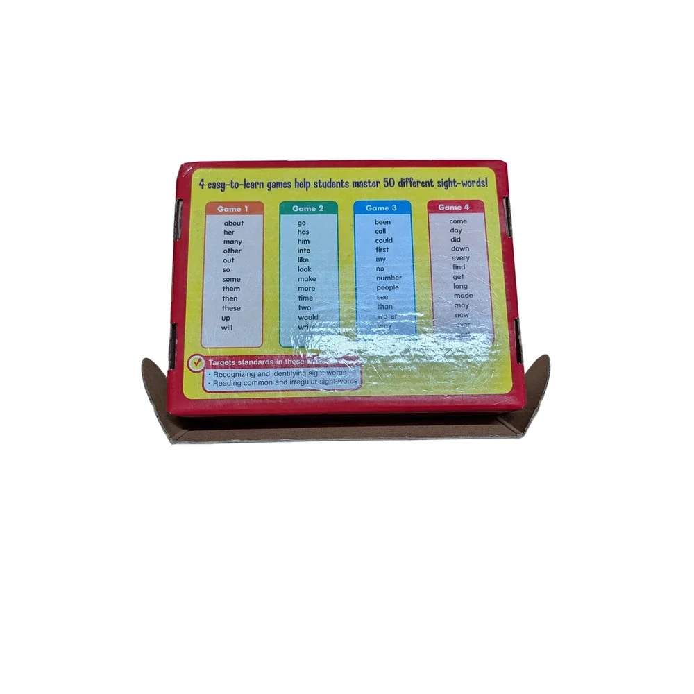 Lakeshore Sight-Word Memory Match Games Level 2 Kids Red Good Educational 4-in-1